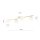 Plafonnier verre métal 100 cm long blanc or E14