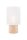 Lampe de table confortable 30 cm E27 Blanc Tissu Bois Moderne