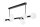 Plafonnier verre m&eacute;tal Abat-jour sph&eacute;rique noir blanc 102 cm de long