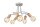Plafonnier M&eacute;tal Bois L : 44 cm 5-flamme E27 Gris R&eacute;tro