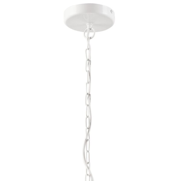 Suspension Blanc 5 flammes E27 Métal Rustique Ø 35,5 cm