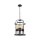 Lampe &agrave; suspendre m&eacute;tal &Oslash; 35,5 cm Noir Rustique 5 flammes E27
