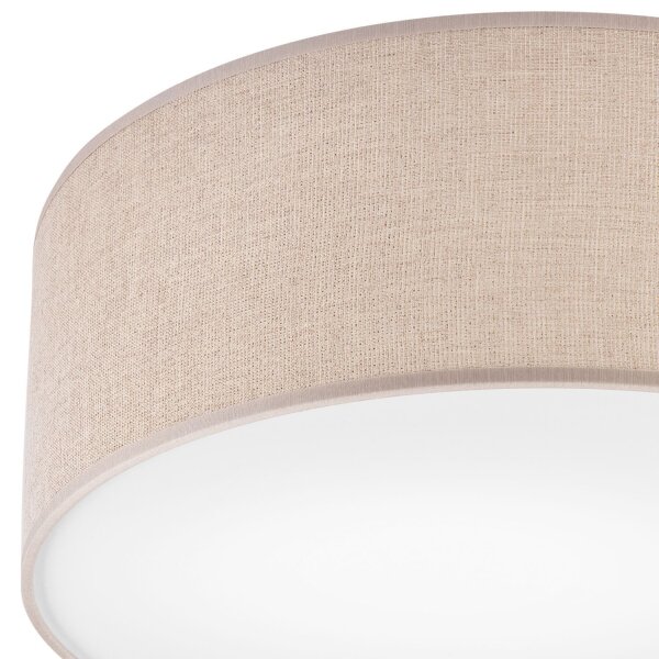 Plafonnier Tissu doré rond Ø 35 cm E27 faible éblouissement Moderne