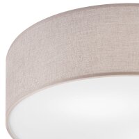 Plafonnier rond Ø 45 cm pour 2x E27 Tissu...