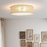 Plafonnier tissu &Oslash; 45 cm rond plat faible...