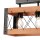 Plafonnier Rustikal carré L : 33 cm 2x E27 bois métal