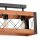Plafonnier Bois Métal Rustique L : 53 cm Noir 3x E27