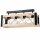 Plafonnier Bois Métal Rustique 63 cm de long Noir Naturel