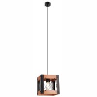 Suspension Rustique réglable E27 Métal Bois...