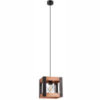 Suspension Rustique réglable E27 Métal Bois...
