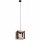 Suspension Rustique réglable E27 Métal Bois Noir