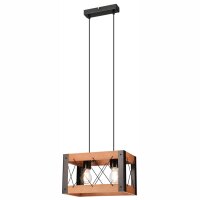Lampe à suspendre Bois Métal Rustique L :...