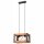 Lampe à suspendre Bois Métal Rustique L : 33 cm réglable en hauteur