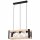 Lampe &agrave; suspendre Rustique L : 53 cm E27 M&eacute;tal Bois r&eacute;glable