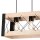 Suspension Bois Métal 4x E27 L : 63 cm Noir Naturel Rustique