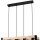 Suspension Bois Métal 4x E27 L : 63 cm Noir Naturel Rustique