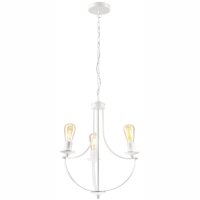 Lustre blanc 3 flammes E27 Ø 42 cm Métal...