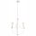 Lustre blanc 3 flammes E27 Ø 42 cm Métal Rustique