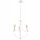 Lustre blanc 3 flammes E27 Ø 42 cm Métal Rustique