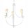 Lustre blanc 3 flammes E27 Ø 42 cm Métal Rustique