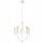 Lustre Rustique Blanc Métal Ø 45 cm 5-flamme E27