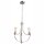 Lustre Métal Rustique Ø 42 cm 3 branches E27 en argent