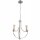 Lustre Métal Rustique Ø 42 cm 3 branches E27 en argent