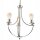 Lustre Métal Rustique Ø 42 cm 3 branches E27 en argent