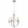 Lustre métal argenté 5 flammes E27 Ø 45 cm Rustique