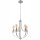 Lustre métal argenté 5 flammes E27 Ø 45 cm Rustique