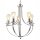 Lustre métal argenté 5 flammes E27 Ø 45 cm Rustique