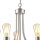 Lustre métal argenté 5 flammes E27 Ø 45 cm Rustique