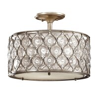 Elégant plafonnier SAPPHIRA cristal rond salon