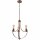 Lustre Métal Rustique Ø 42 cm 3 branches E27 Marron