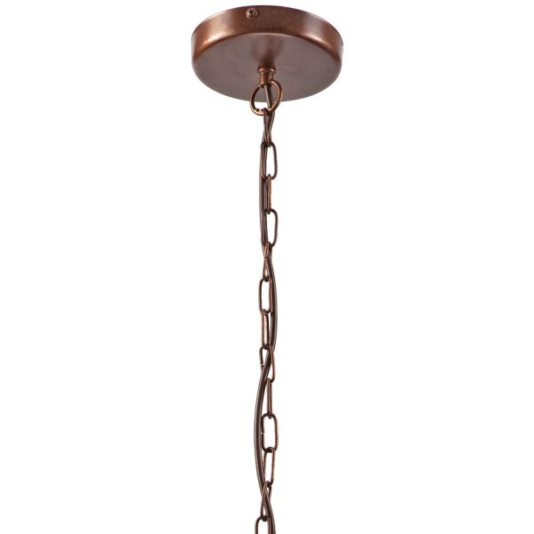 Lustre Rustique Métal Ø 45 cm 5-flamme E27 Marron