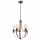 Lustre Rustique Métal Ø 45 cm 5-flamme E27 Marron