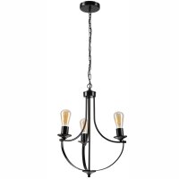 Lustre Noir Métal Ø 42 cm 3-flammes E27...