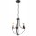 Lustre Noir Métal Ø 42 cm 3-flammes E27 Rustique