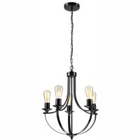 Lustre Métal Noir Ø 45 cm 3-flammes E27...