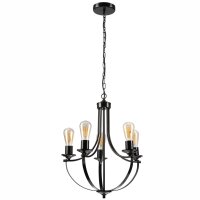 Lustre Métal Noir Ø 45 cm 3-flammes E27...