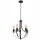 Lustre Métal Noir Ø 45 cm 3-flammes E27 Rustique