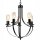 Lustre Métal Noir Ø 45 cm 3-flammes E27 Rustique