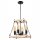 Suspension bois métal L : 37 cm Rustique 4 flammes E27