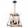 Suspension Rustikal L : 37 cm 4-flamme E27 bois métal