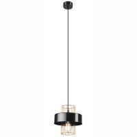 Lampe à suspendre métal noir or Ø 20...