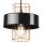 Lampe à suspendre métal noir or Ø 20 cm E27 réglable en hauteur