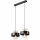 Suspension Noir Or L : 40 cm Métal 2 flammes E27