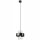 Lampe à suspendre métal noir chrome Ø 20 cm E27 réglable en hauteur