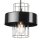Lampe à suspendre métal noir chrome Ø 20 cm E27 réglable en hauteur