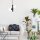 Lampe à suspendre métal verre noir blanc 2x E27 Abat-jour sphérique